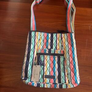 Vera Bradley Striped Quilted Crossbody Bag